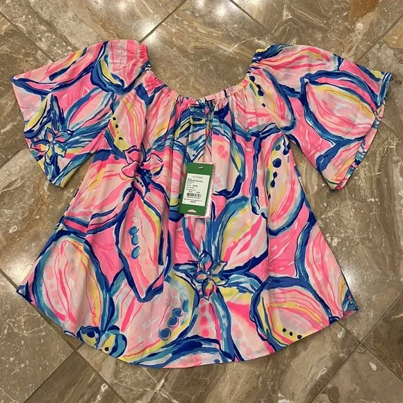 NWT Lilly Pulitzer Sain Top Pink Sunset-The Sunny Side XXS - Picture 5 of 6